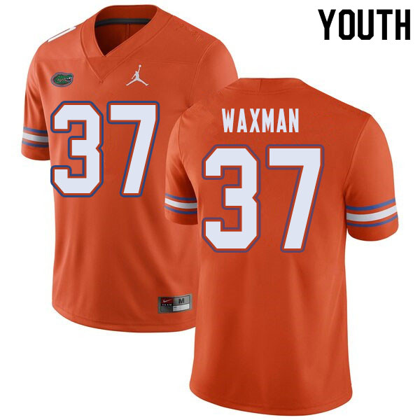 Jordan Brand Youth #37 Tyler Waxman Florida Gators College Football Jerseys Sale-Orange - Click Image to Close
